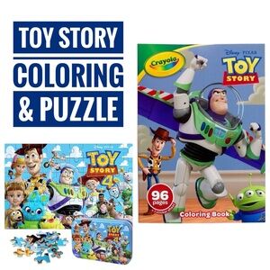 ✅ 5 for $25 - New Crayola Toy Story Coloring Book & EUC Toy Story Puzzle